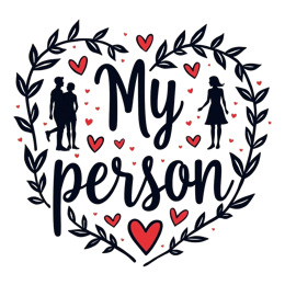 heart love SVG PNG design with bold lettering, black and red floral elements