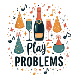 play problems party SVG PNG design with bold lettering