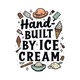 hand built dessert SVG PNG design with bold lettering