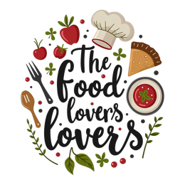 food lovers SVG PNG design with bold lettering, white and red floral elements