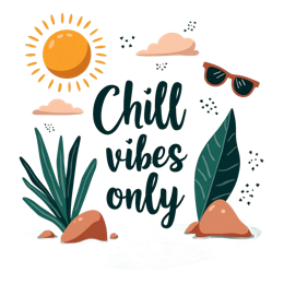sun scenery vibes SVG PNG design with bold lettering, an uplifting message