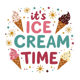 icecream time fun SVG PNG design with bold lettering