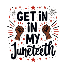 juneteenth fist SVG PNG design with bold lettering