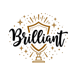 brilliant award SVG PNG design with bold lettering