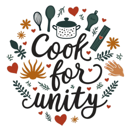 cooking unity SVG PNG design with hand-drawn style, bold lettering, floral elements