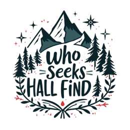fantasy mountains floral SVG PNG design with bold lettering, green floral elements
