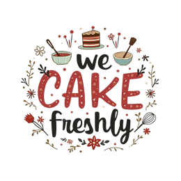 baking SVG PNG design with bold lettering, red floral elements