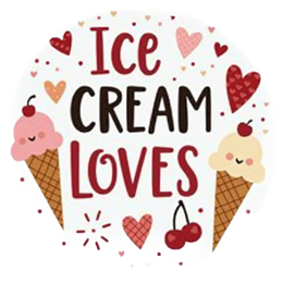 icecream loves SVG PNG design with bold lettering