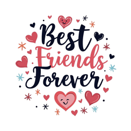 best friends forever SVG PNG design with an uplifting message
