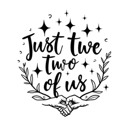 handholding quote stars SVG PNG design with hand-drawn style, black and white floral elements
