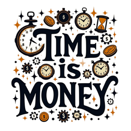 time money shirt SVG PNG design with bold lettering