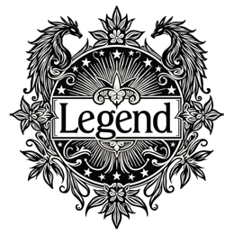 fantasy floral SVG PNG design with bold lettering, black and white floral elements