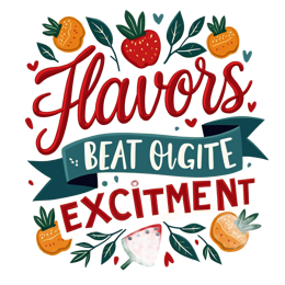 flavors excitement SVG PNG design with hand-drawn style, bold lettering