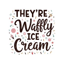 waffly ice cream shirt SVG PNG design with bold lettering