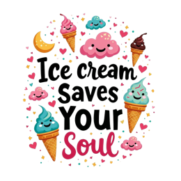 quotes icecream soul SVG PNG design with bold lettering