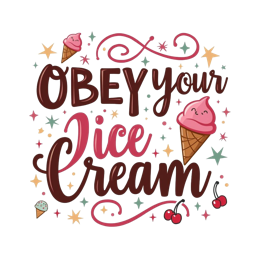 icecream obey SVG PNG design with hand-drawn style