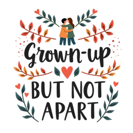 relationship affection SVG PNG design with bold lettering, black and orange floral elements