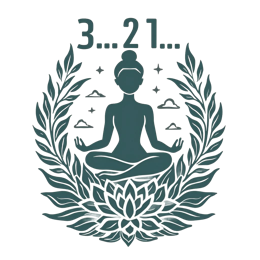 meditation yoga wreath SVG PNG design with bold lettering, green floral elements