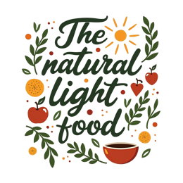 natural light fruits SVG PNG design with bold lettering, orange and red floral elements