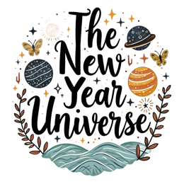 newyear universe SVG PNG design with bold lettering