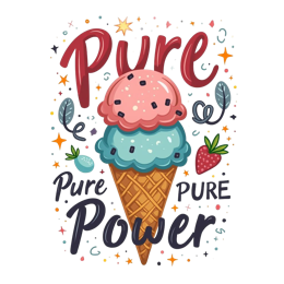 icecream colorful SVG PNG design with bold lettering
