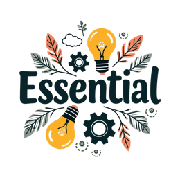 essential shirt SVG PNG design with bold lettering, red and green floral elements