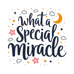 quote miracle SVG PNG design with hand-drawn style, bold lettering