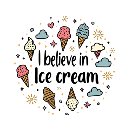 believe desserts SVG PNG design with bold lettering