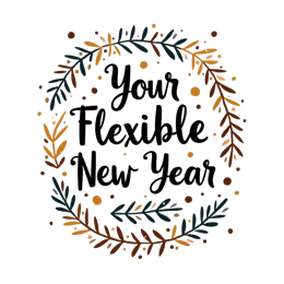 quotes flexible SVG PNG design with red and green floral elements