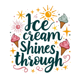 icecream stars SVG PNG design with hand-drawn style