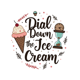 quote dialdown SVG PNG design with cream floral elements