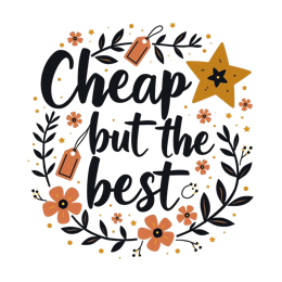 quotes flowerstar SVG PNG design with hand-drawn style, bold lettering, black and orange floral elements