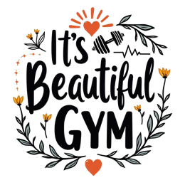 gym inspiration flora SVG PNG design with bold lettering, black floral elements, an uplifting message