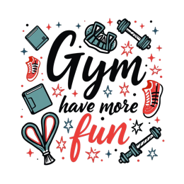 gym fun SVG PNG design with bold lettering