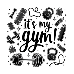 gym equipment motivation SVG PNG design with bold lettering