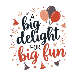 fun balloons decorations SVG PNG design with bold lettering