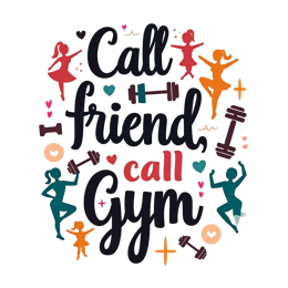 gym friends SVG PNG design with bold lettering