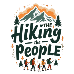 hiking people SVG PNG design with bold lettering