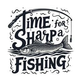 time sharpa fishing SVG PNG design with bold lettering