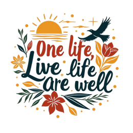 quotes sunflowers SVG PNG design with bold lettering, red and green floral elements, an uplifting message