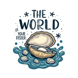 oyster quote typography SVG PNG design with bold lettering, an uplifting message
