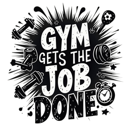 gym motivation typography SVG PNG design with hand-drawn style, bold lettering, an uplifting message