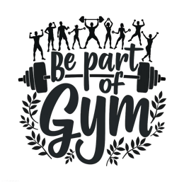 gym motivation workout SVG PNG design with bold lettering, black and white floral elements