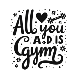 quotes gym SVG PNG design with bold lettering, an uplifting message