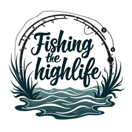 fishing highlife SVG PNG design with bold lettering