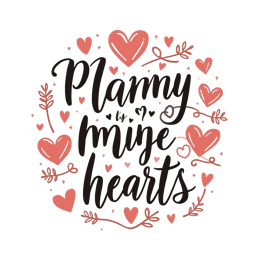 hearts SVG PNG design with bold lettering
