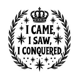 quote conquered SVG PNG design with bold lettering