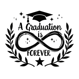 graduation infinity SVG PNG design with bold lettering