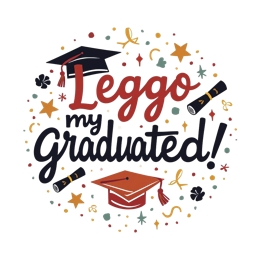 graduation ceremony SVG PNG design with bold lettering, black and orange floral elements