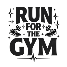 run weights gym SVG PNG design with bold lettering